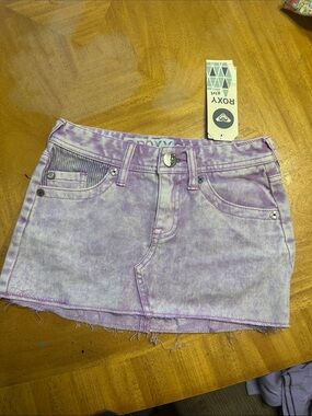 Roxy Lavender Denim Mini Skirt